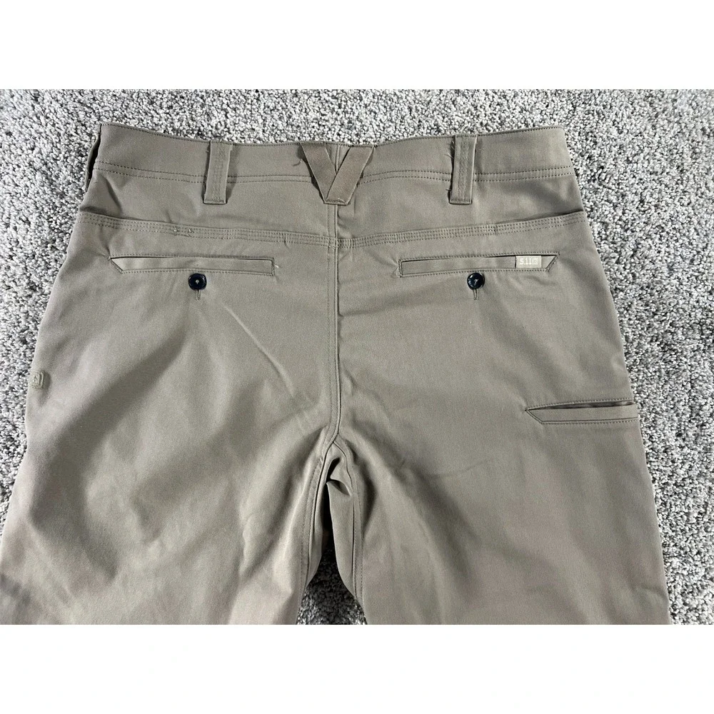 5.11 Tactical Edge Chino Mens 34x34 Khaki Tan Stretch Utility Cargo Trousers